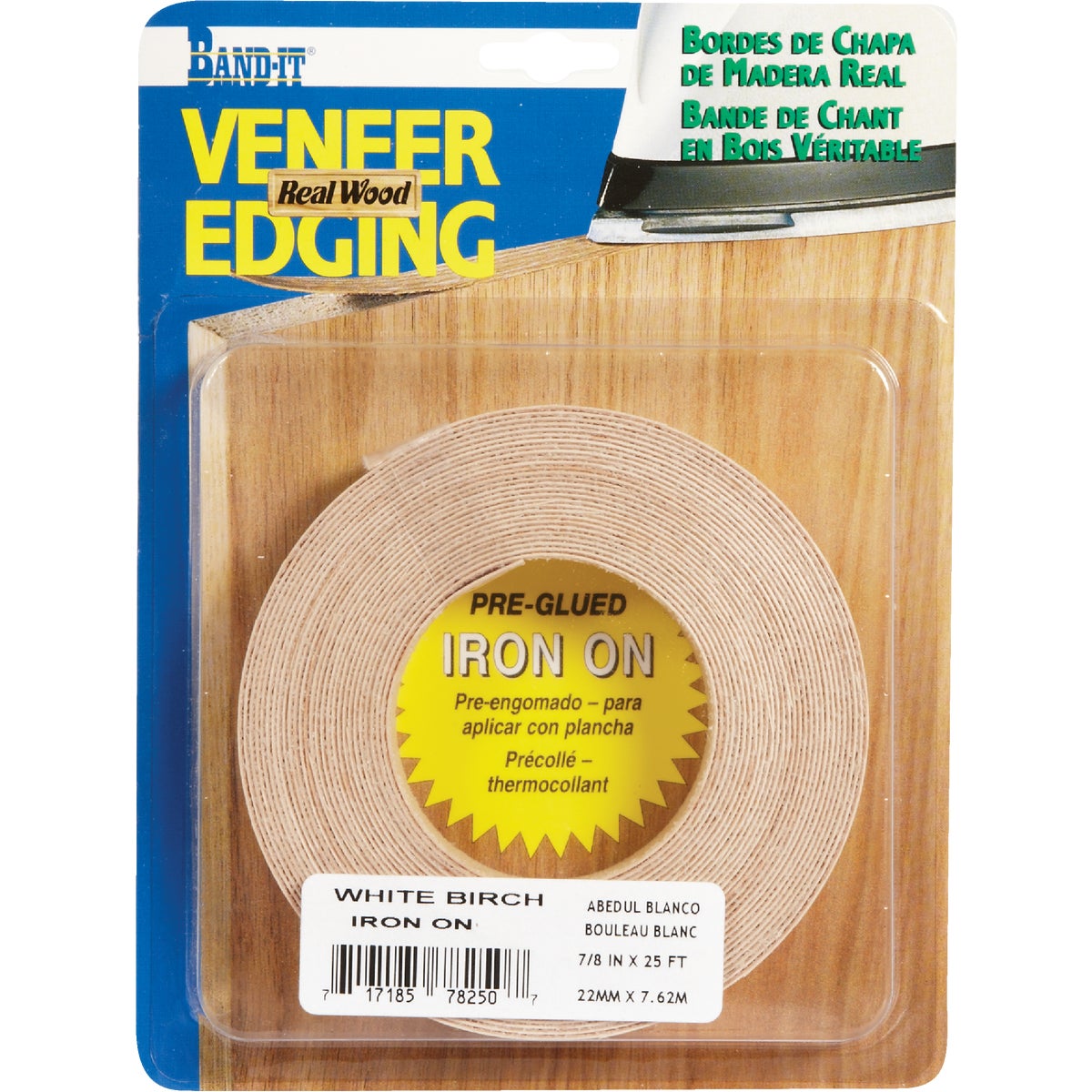 Cloverdale Band-It 7/8 In. x 25 Ft. White Birch Wood Veneer Edging Image 2