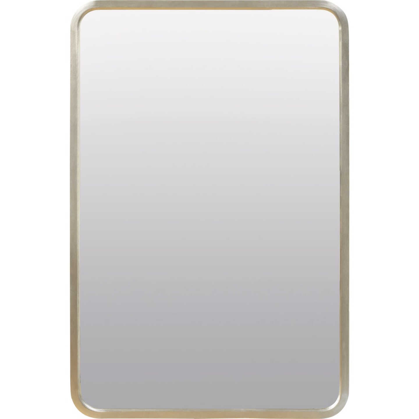 Zenna Home Designer Series Brushed Nickel 16 In. W x 24 In. H x 5 In. D Single Mirror Surface/Recess Mount Rectangle Medicine Cabinet Image 1