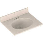 Bertch Oasis 25 In. x 22 In. Cast Polymer Tiramisu Vanity Top with Oval Bowl Image 1