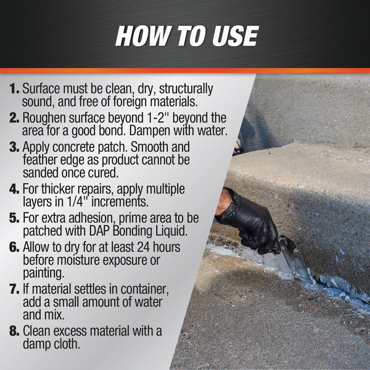 DAP 32 Oz. Phenopatch Concrete and Mortar Repair, Gray Image 3