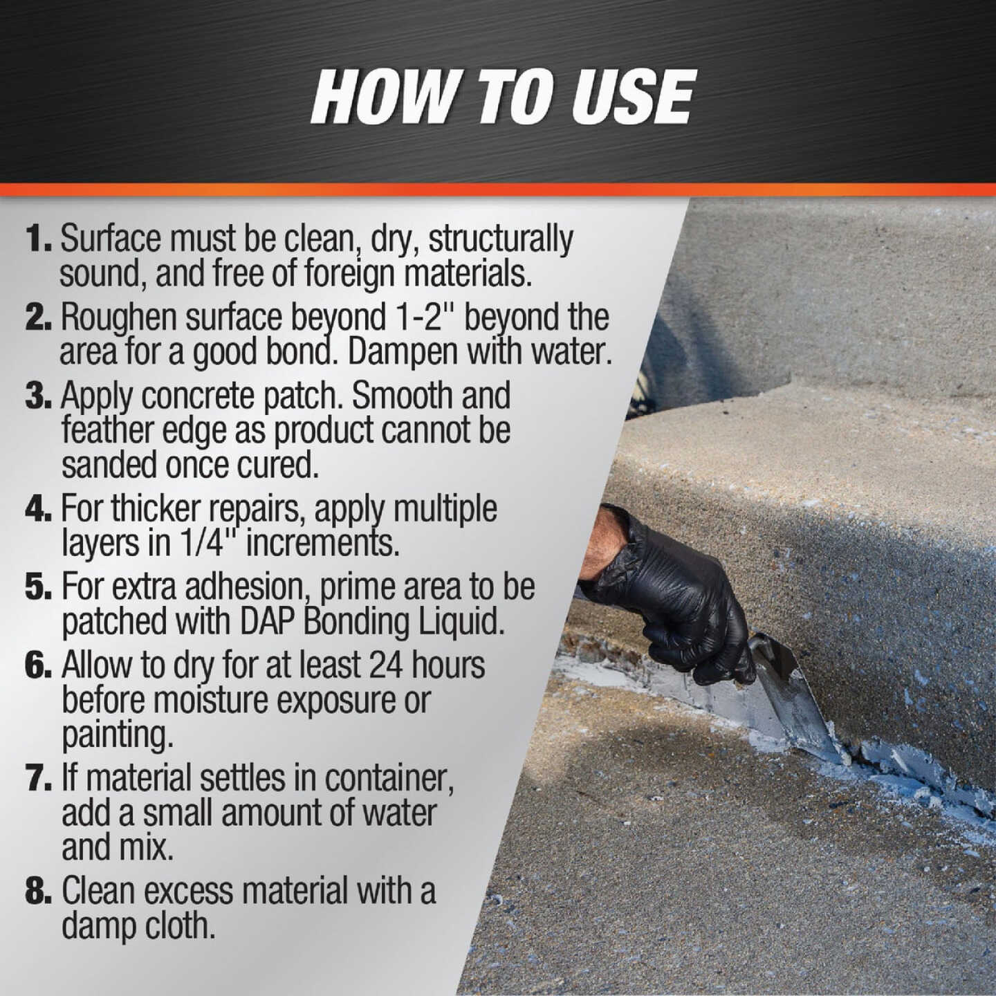 DAP 32 Oz. Phenopatch Concrete and Mortar Repair, Gray Image 3