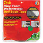 Do it 3/8 In. W x 3/16 In. T x 17 Ft. L Charcoal Vinyl Foam Weatherstrip Tape Image 2