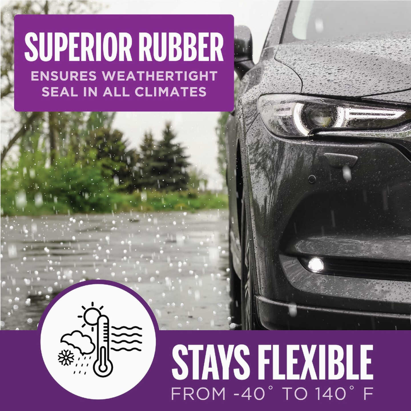 M-D Building Products 10 Ft. Black Large Rubber Auto & Marine Weatherseal for All Climates Image 8