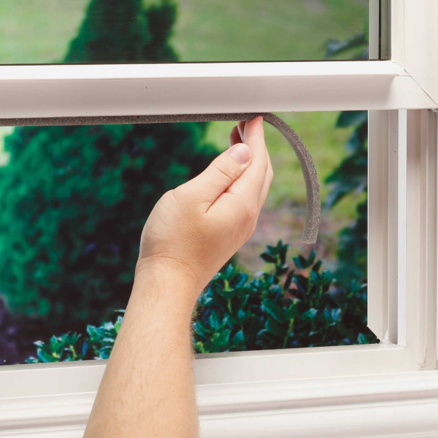 M-D Building Products 1/2" W x 1/4" T x 17' L Gray Economy Foam Window Seal for Medium Gaps Image 3