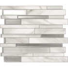 Smart Tiles Approx. 10 In. x 10 In. Glass-Like Vinyl Backsplash Peel & Stick, Milano Carrera Mosaic (4-Pack) Image 1