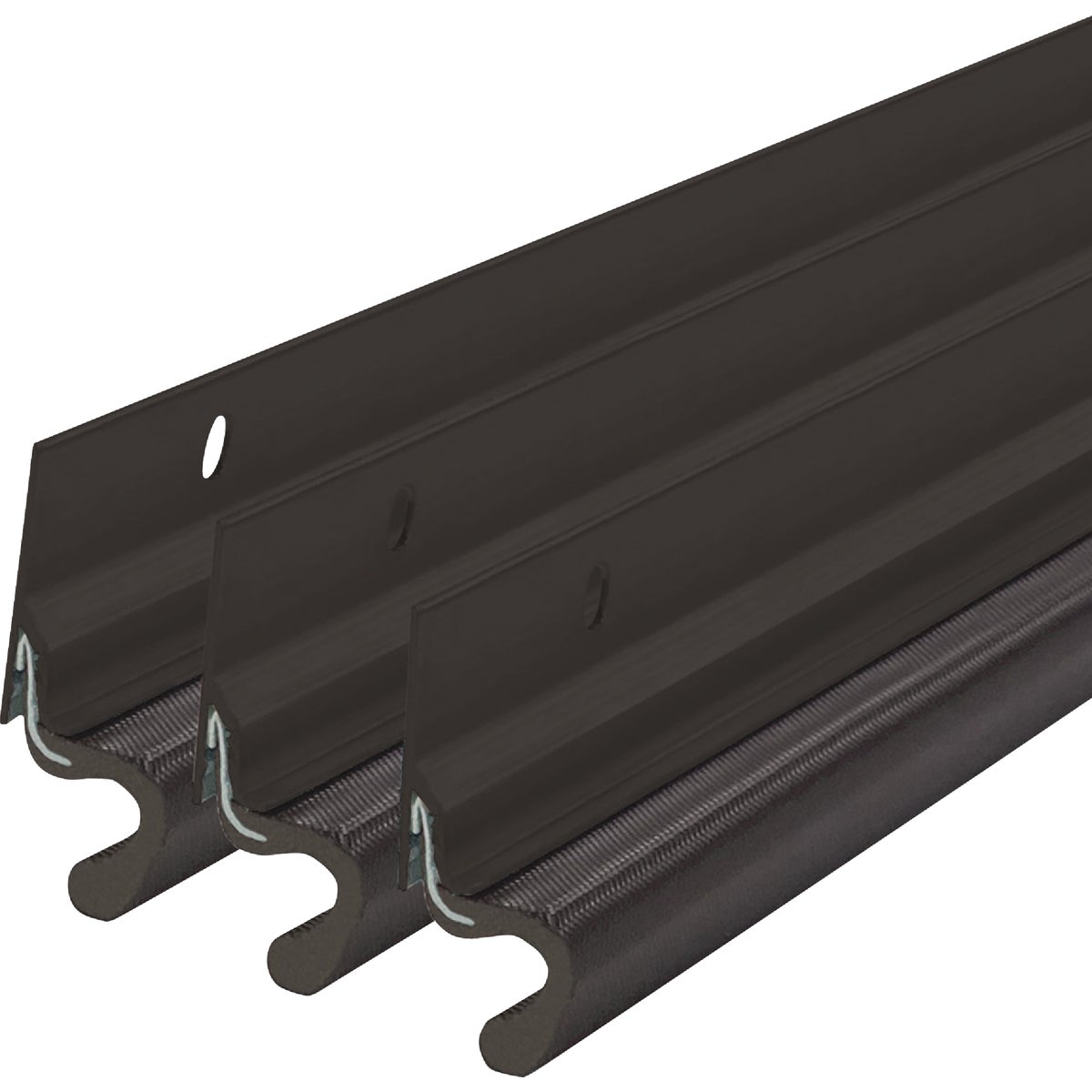 M-D Building Products Bronze Aluminum and Vinyl-coated Foam Heavy-duty Screw-on Top and Sides Door Seal Kit Image 4