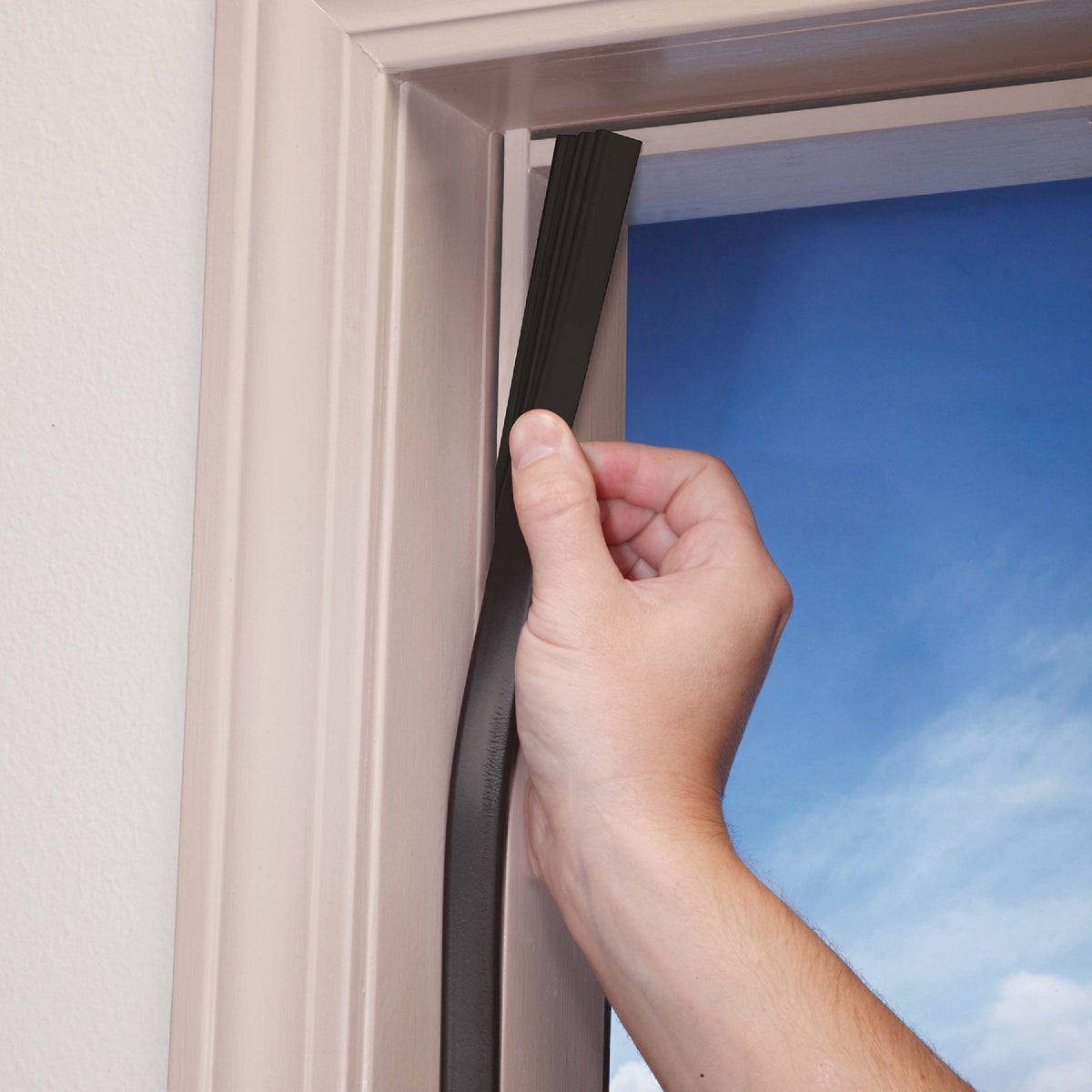 M-D Building Products 81 In. Brown Vinyl with Magnetic Strip Top and Sides Door Seal Kit for Steel Doors Image 3