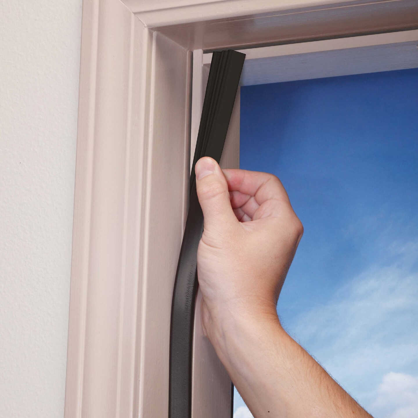 M-D Building Products 81 In. Brown Vinyl with Magnetic Strip Top and Sides Door Seal Kit for Steel Doors Image 3