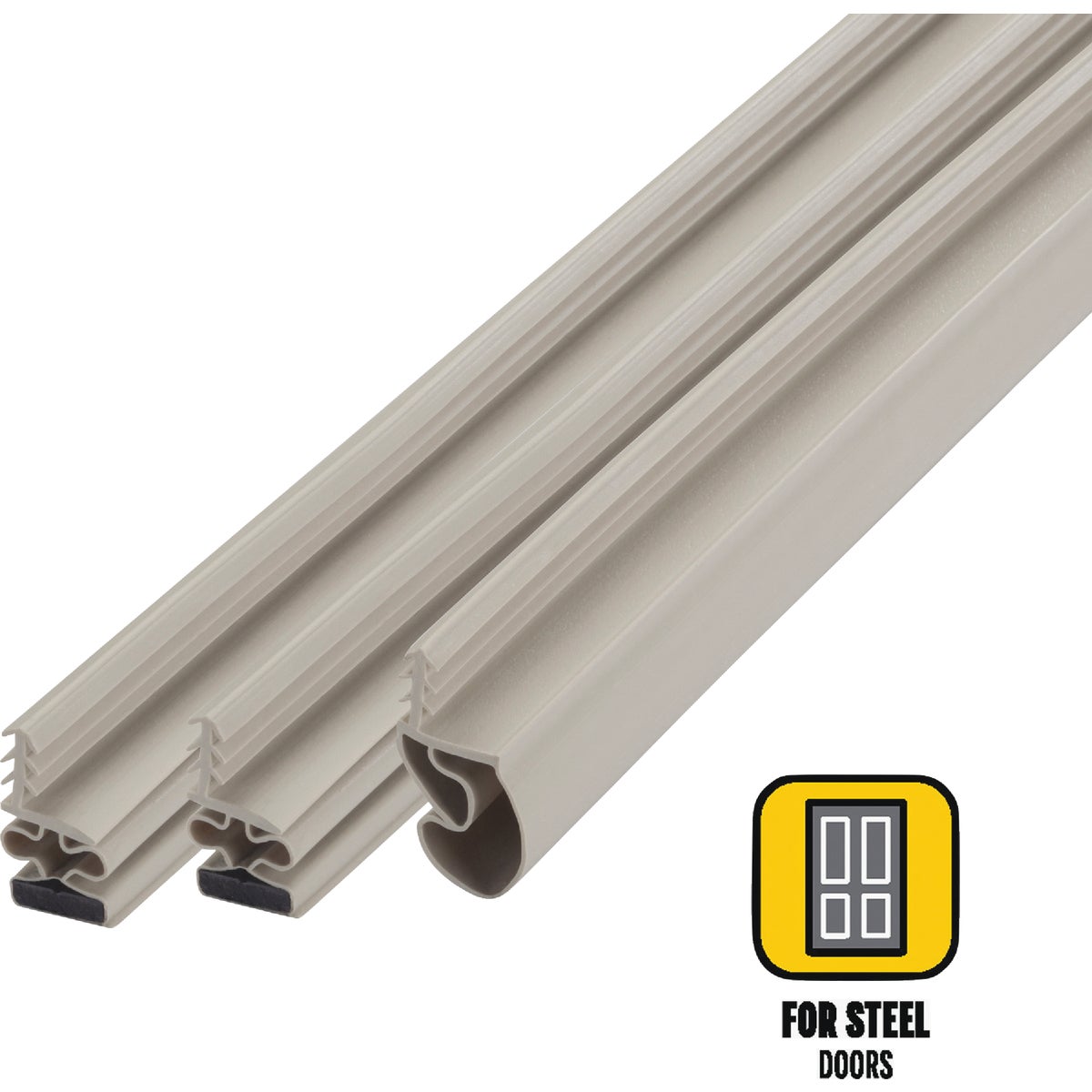 M-D Building Products 81 In. Beige Vinyl with Magnetic Strip Top and Sides Door Seal Kit for Steel Doors