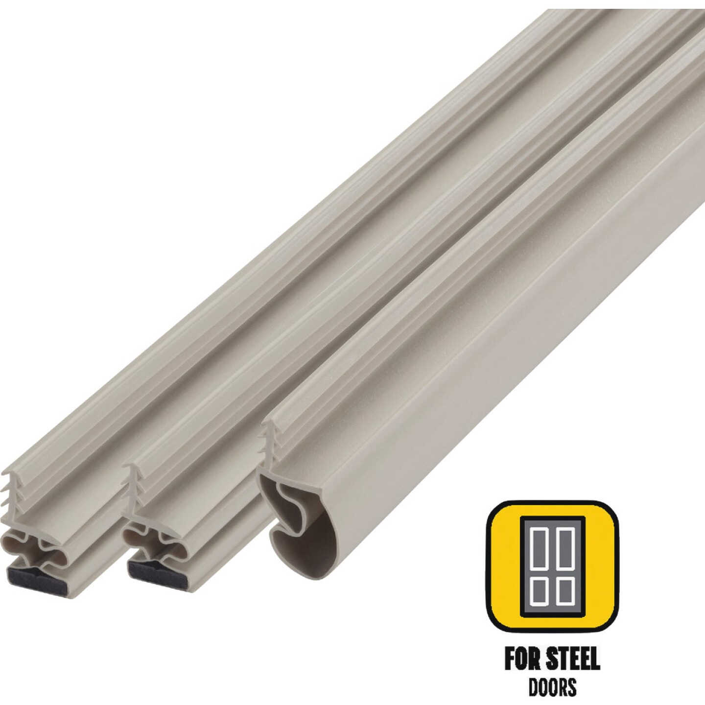 M-D Building Products 81 In. Beige Vinyl with Magnetic Strip Top and Sides Door Seal Kit for Steel Doors Image 1