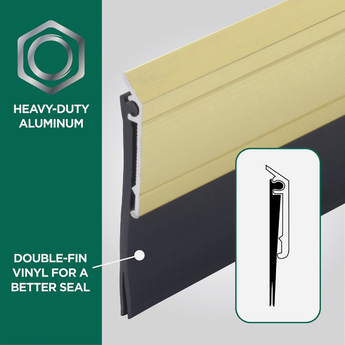 M-D Building Products 0.25 In. 36 In. Gold Door Sweep Image 4