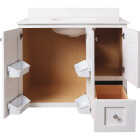 Bertch Storage Solutions 36 In. W x 34-1/2 In. H x 21 In. Deep White Vanity Base without Top, 3 Door/1 Drawer Image 2