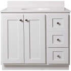 Bertch Storage Solutions 36 In. W x 34-1/2 In. H x 21 In. Deep White Vanity Base without Top, 3 Door/1 Drawer Image 1