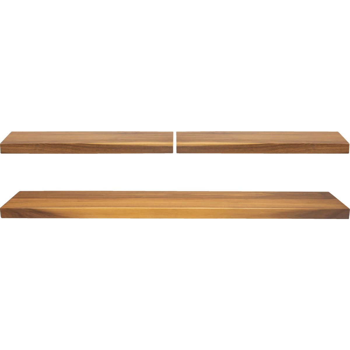 CenterPointe Acacia Wood Floating Shelves Set (3-Piece) Image 1
