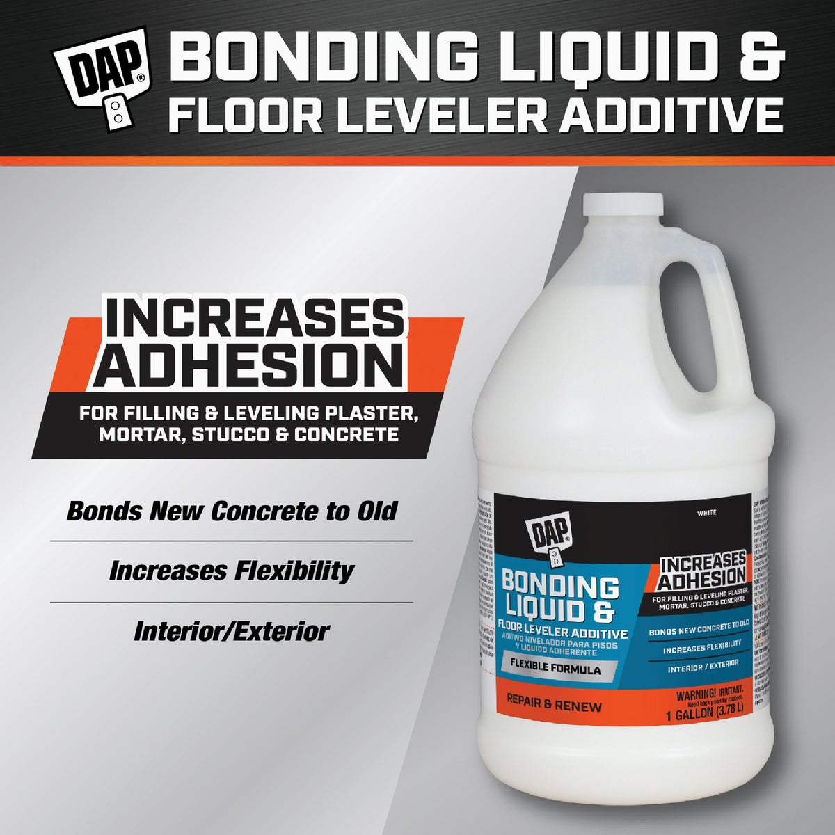 Dap 1 Gal. Bonding Liquid & Floor Leveler Additive, White Image 2