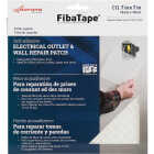 FibaTape 7 In. x 7 In. Electrical Outlet Self-Adhesive Drywall Patch Image 1
