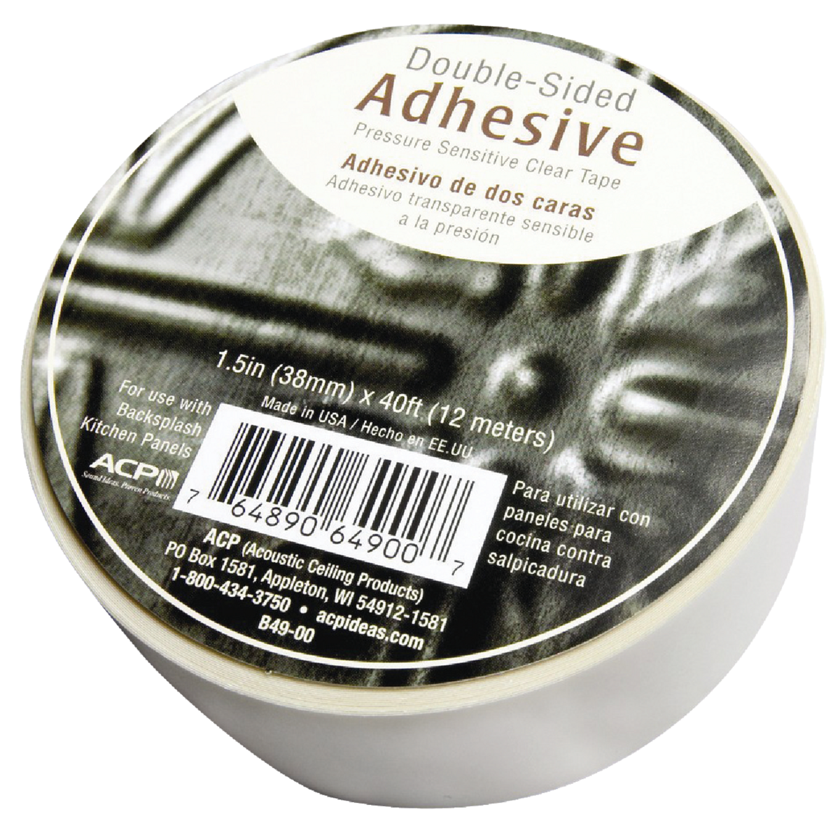 ACP 1-1/5 In. W x 40 Ft. L Clear Double-Sided Backsplash Tape (2-Pack) Image 1