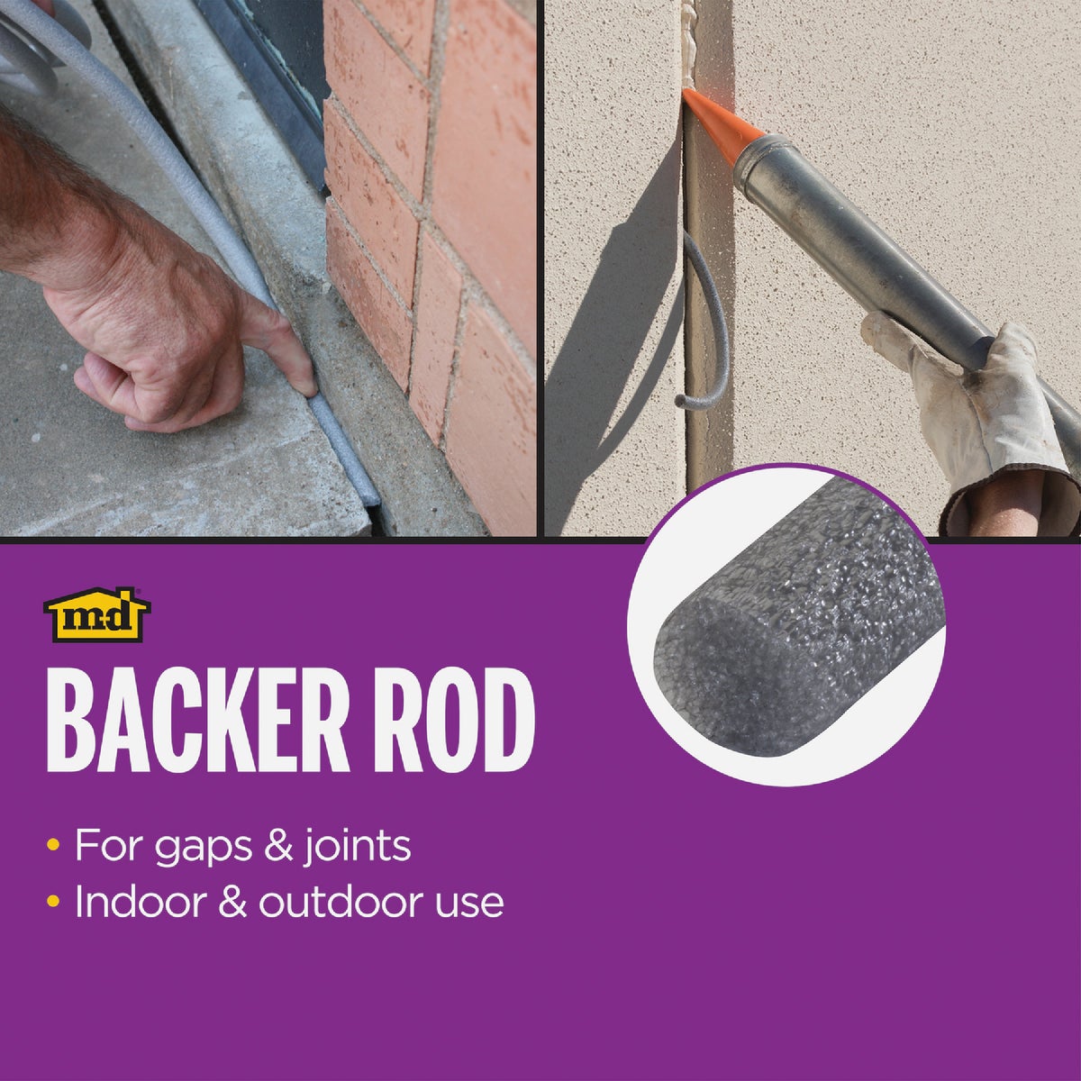 M-D Building Products 20 Ft. Gray Foam Backer Rod for Large 5/8 In. Gaps and Joints Image 2