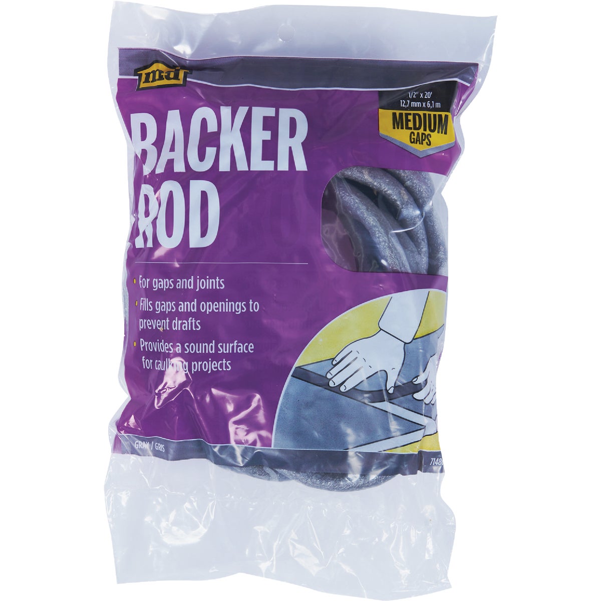 M-D Building Products 20 Ft. Gray Foam Backer Rod for Medium 1/2 In. Gaps and Joints
