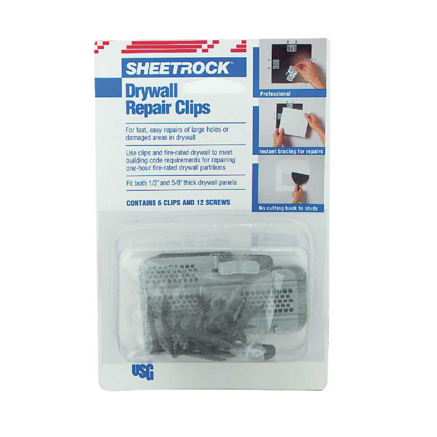 Sheetrock Metal Drywall Repair Clip Image 1
