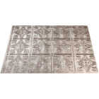 Fasade 18 In. x 24 In. Thermoplastic Backsplash Panel, Cross Hatch Silver Traditional 1 Image 1