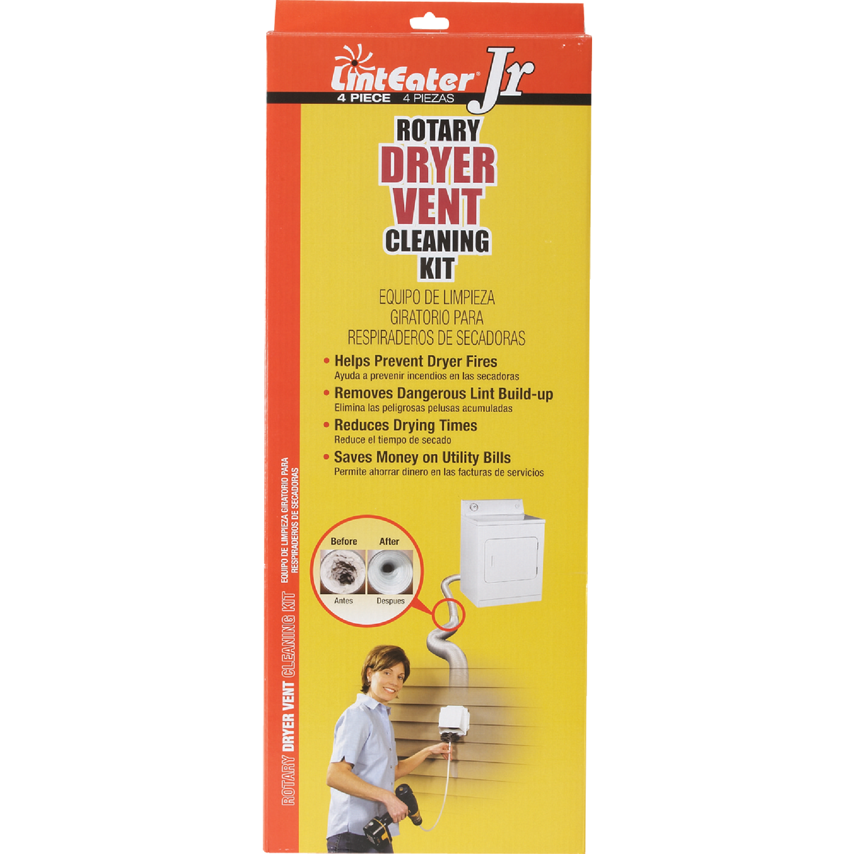 Gardus LintEater Jr. Dryer Vent Cleaning System (4 Piece) Image 2
