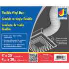 Dundas Jafine 4 In. Dia x 20 Ft. L White Vinyl Flexible Ducting Image 1