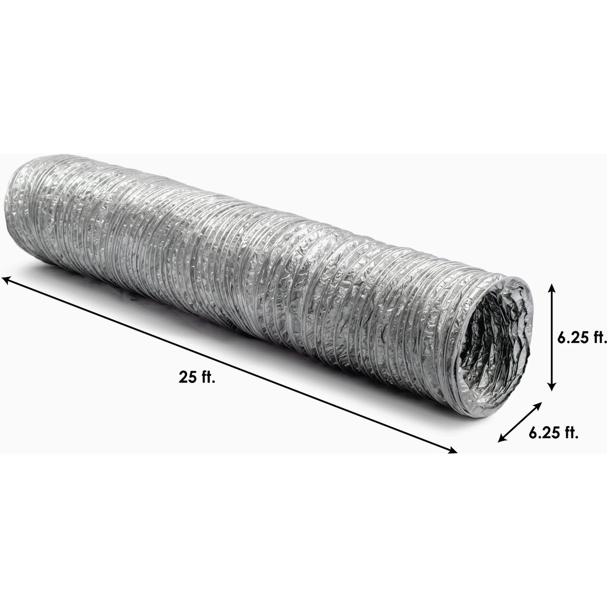 Dundas Jafine 6 In. Dia x 25 Ft. L UL 181 Listed Aluminum Foil Flexible Ducting Image 3