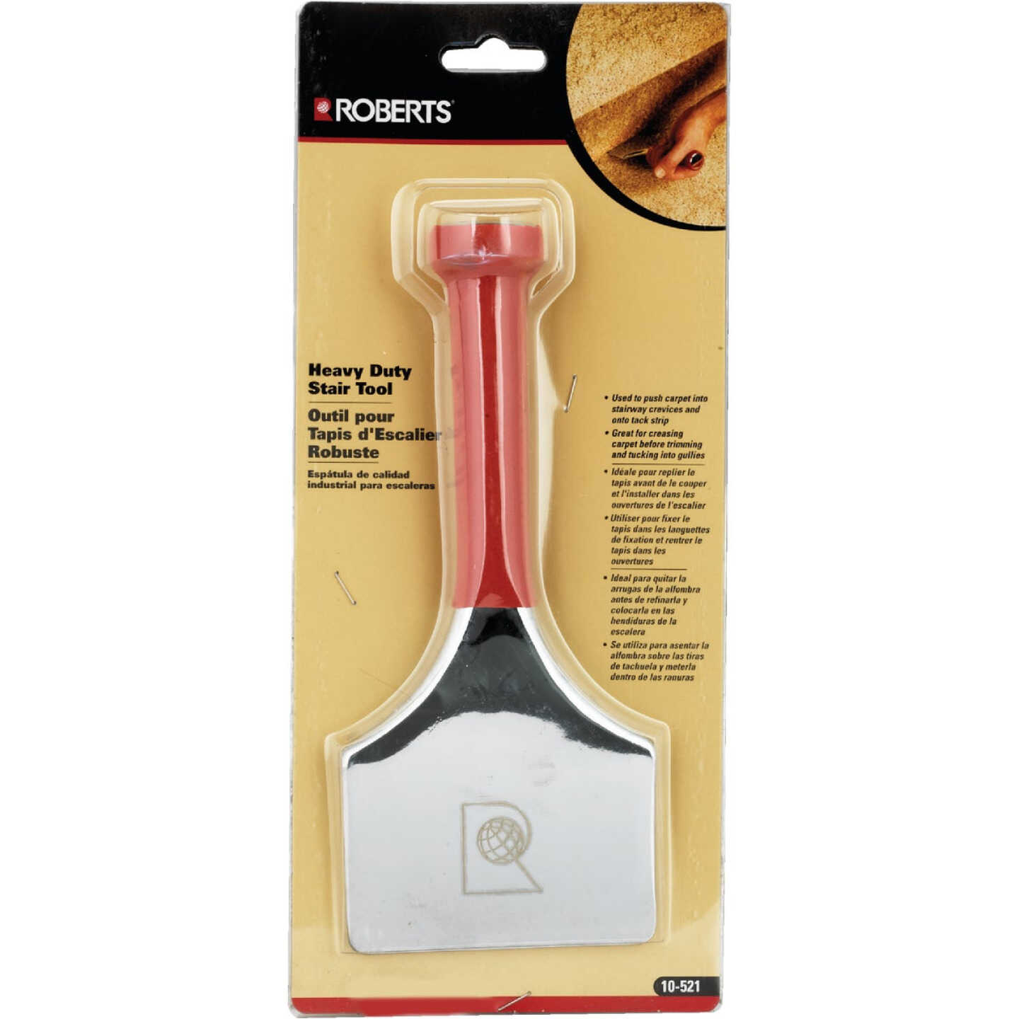 Roberts 3-1/2 In. W. x 8-1/4 In. L. Chrome-Plated Steel Stair Tool Image 3