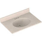 Bertch Oasis 31 In. x 22 In. Cast Polymer Tiramisu Vanity Top with Oval Bowl Image 1