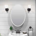 Zenith Frameless Beveled 21 In. W x 31 In. H x 4 In. D Single Mirror Surface Mount Oval Medicine Cabinet Image 3