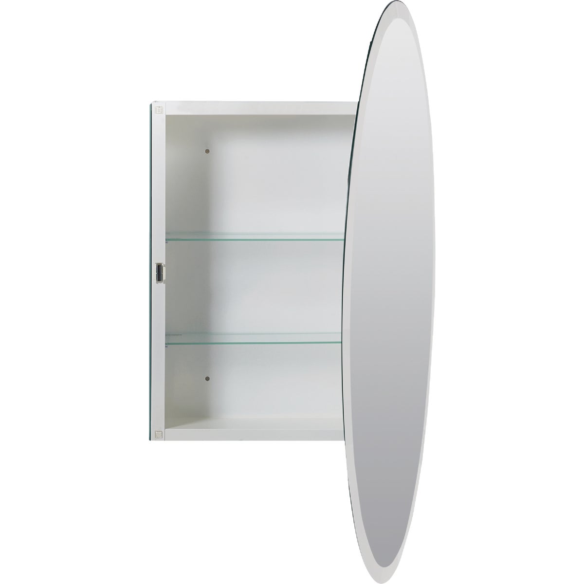 Zenith Frameless Beveled 21 In. W x 31 In. H x 4 In. D Single Mirror Surface Mount Oval Medicine Cabinet Image 5