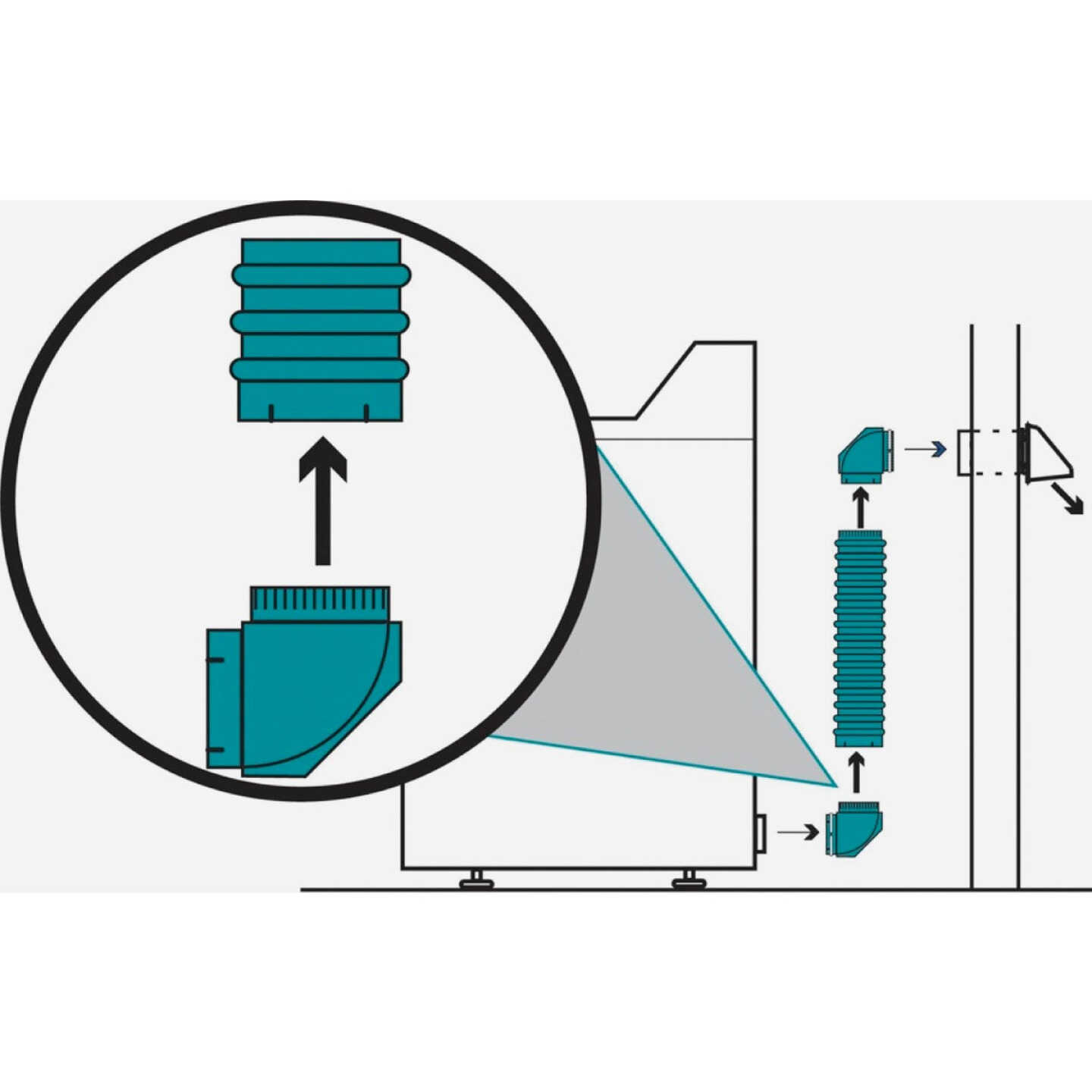 Builder's Best 4 In. Aluminum Dryer Elbow Image 2