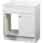 Zenith Zenna Home White 30 In. W x 35 In. H x 18 In. D Shaker Vanity with White Cultured Marble Top Image 3