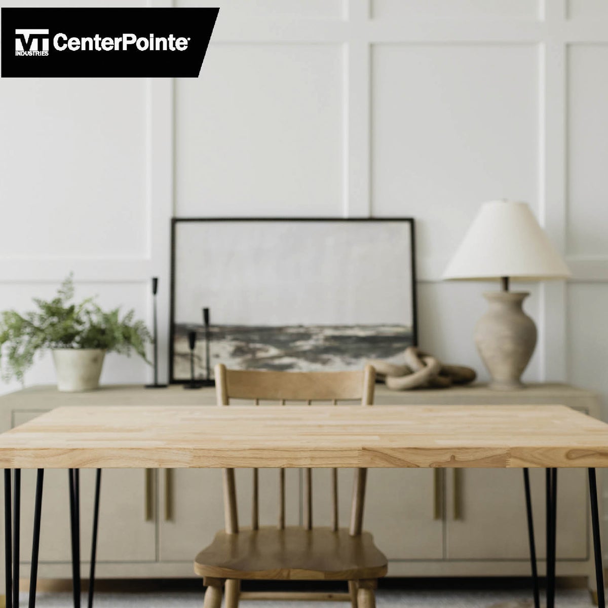 VT Industries CenterPointe 98 In. L x 25 In. D x 1.5 In. T Unfinished Hevea Wood Butcher Block Countertop with Square Edge Image 3