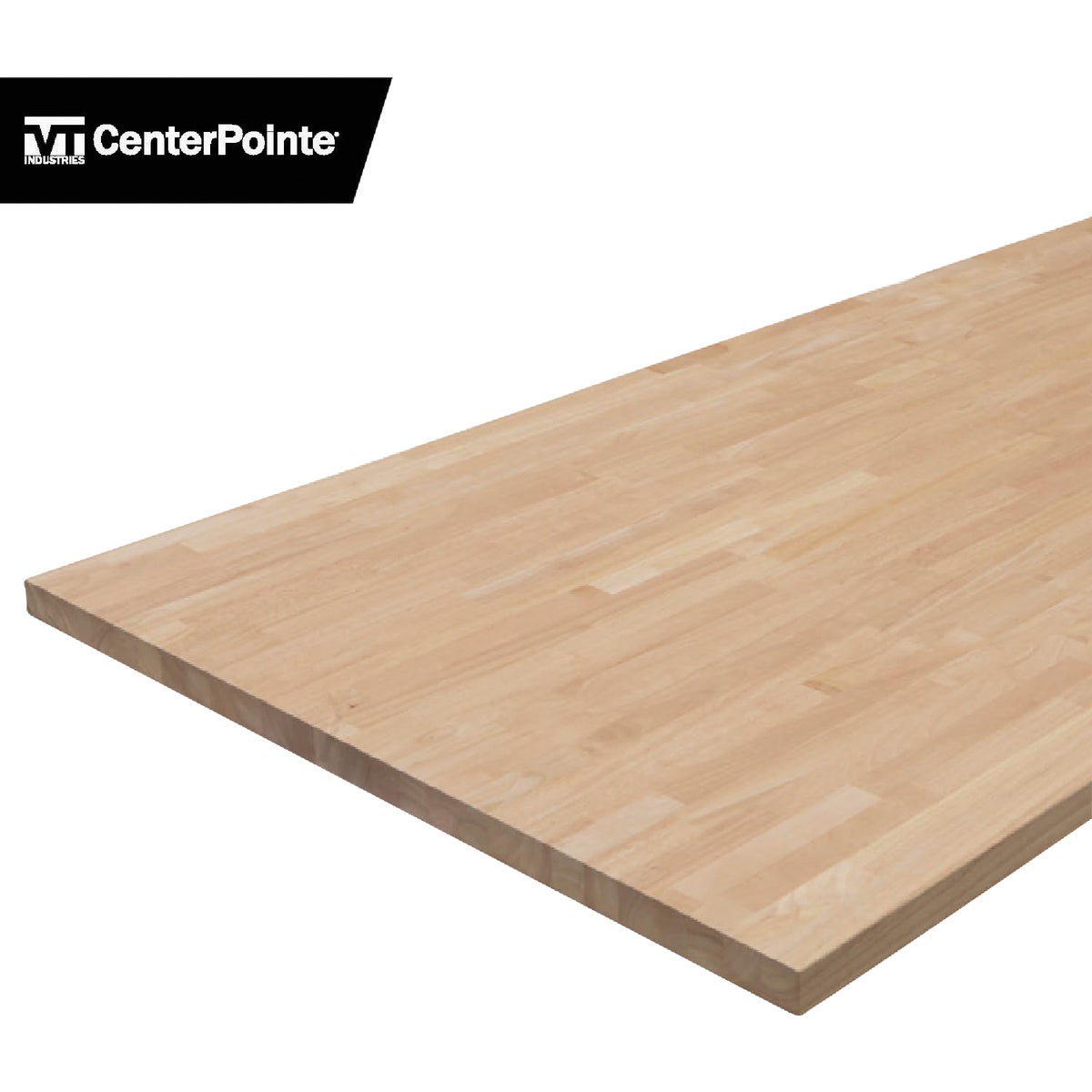 VT Industries CenterPointe 98 In. L x 25 In. D x 1.5 In. T Unfinished Hevea Wood Butcher Block Countertop with Square Edge Image 6