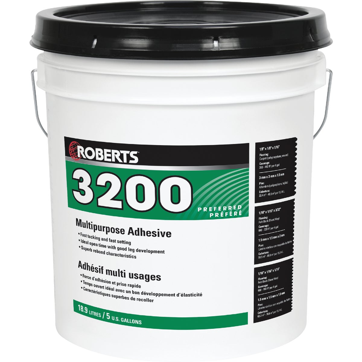 Roberts Multi-Purpose Floor Adhesive, 4 Gal. 