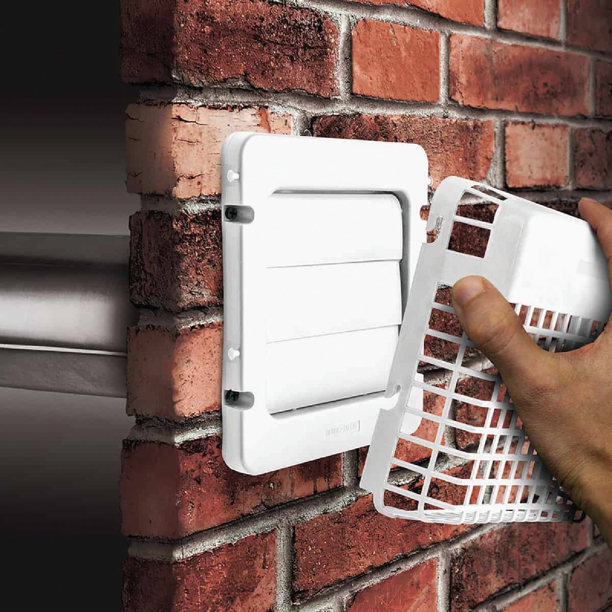 Dundas Jafine ProGard 4 In. White Plastic Dryer Vent Hood Kit Image 3