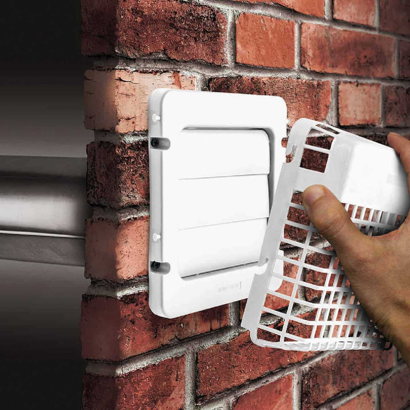 Dundas Jafine ProGard 4 In. White Plastic Dryer Vent Hood Kit Image 3