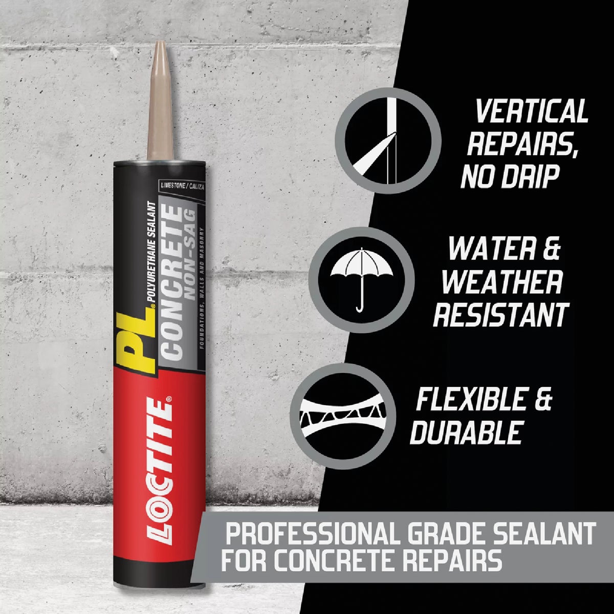Loctite Pl 10.2 Oz Limestone Gray Concrete Sealant Image 5