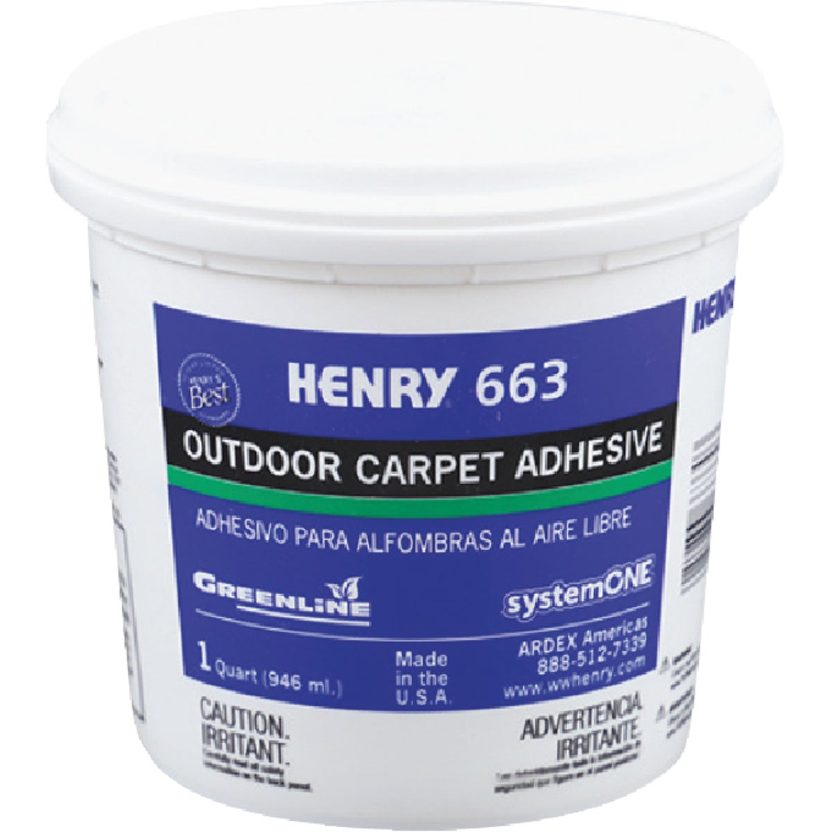 Henry Premium Outdoor Carpet Adhesive, 1 Qt.