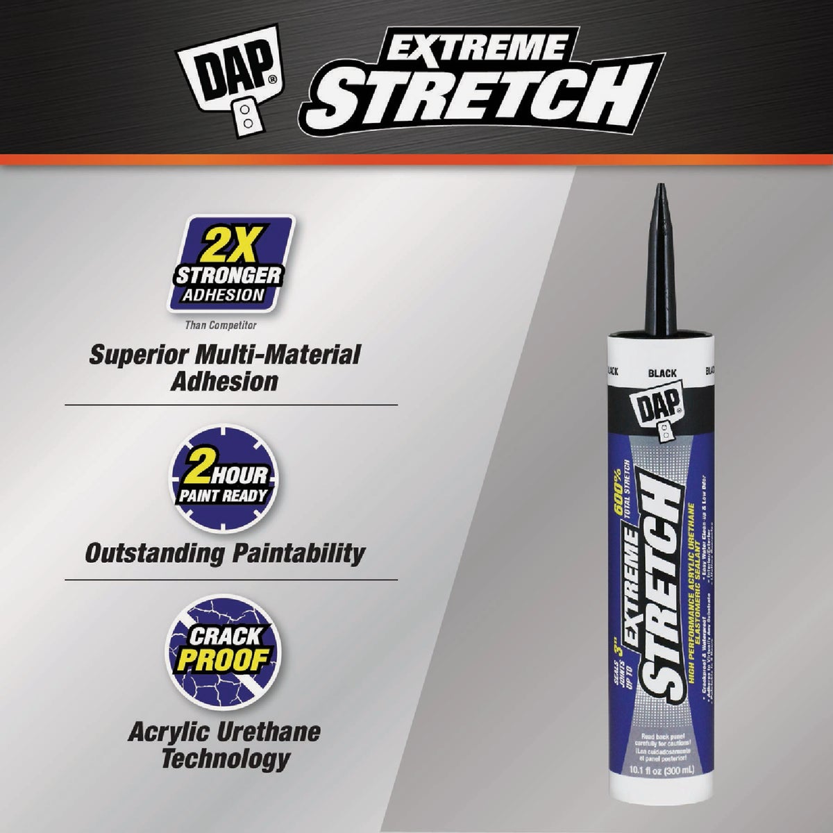 Dap Extreme Stretch 10.1 Oz. Black Acrylic Urethane Premium Elastomeric Sealant Image 2