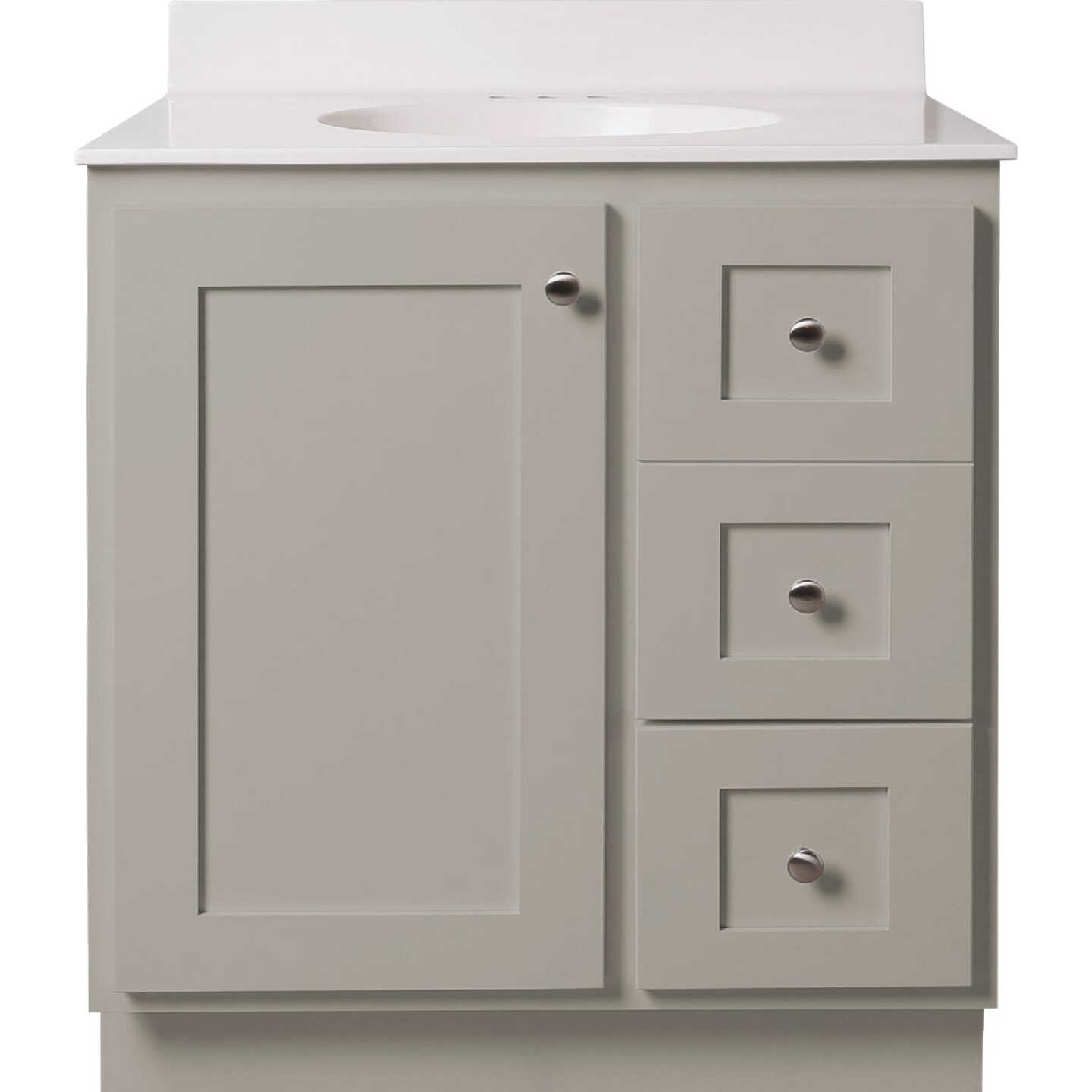 Bertch Storage Solutions 30 In. W x 34-1/2 In. H x 21 In. D Harbor Vanity Base without Top, 2 Door/1 Drawer Image 1
