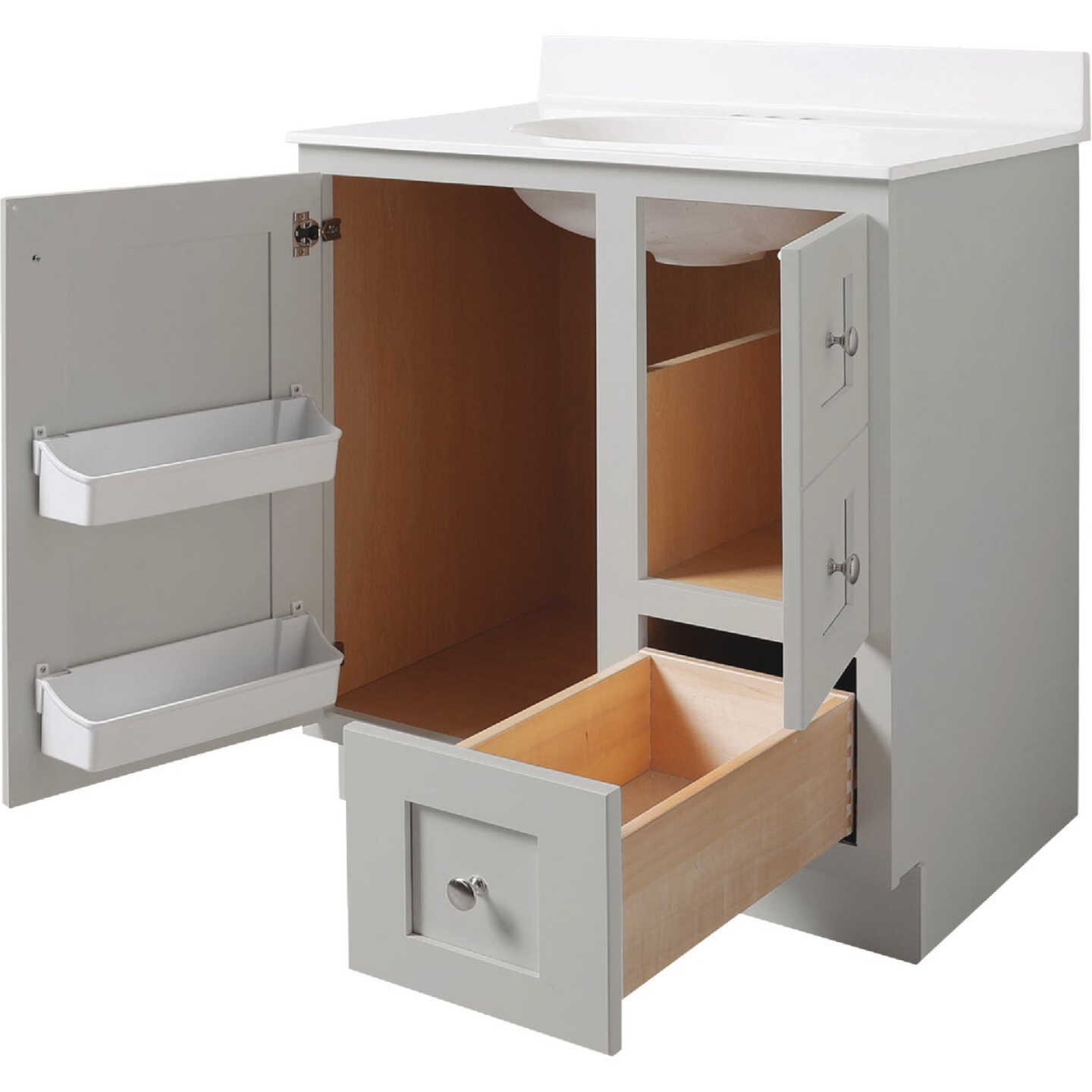 Bertch Storage Solutions 30 In. W x 34-1/2 In. H x 21 In. D Harbor Vanity Base without Top, 2 Door/1 Drawer Image 2