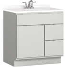 Bertch Riverside 30 In. W x 34-1/2 In. H x 21 In. D Lighthouse Vanity Base without Top, 2 Door/2 Drawer Image 1