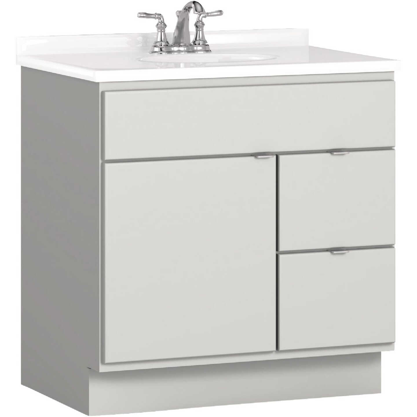 Bertch Riverside 30 In. W x 34-1/2 In. H x 21 In. D Lighthouse Vanity Base without Top, 2 Door/2 Drawer Image 1