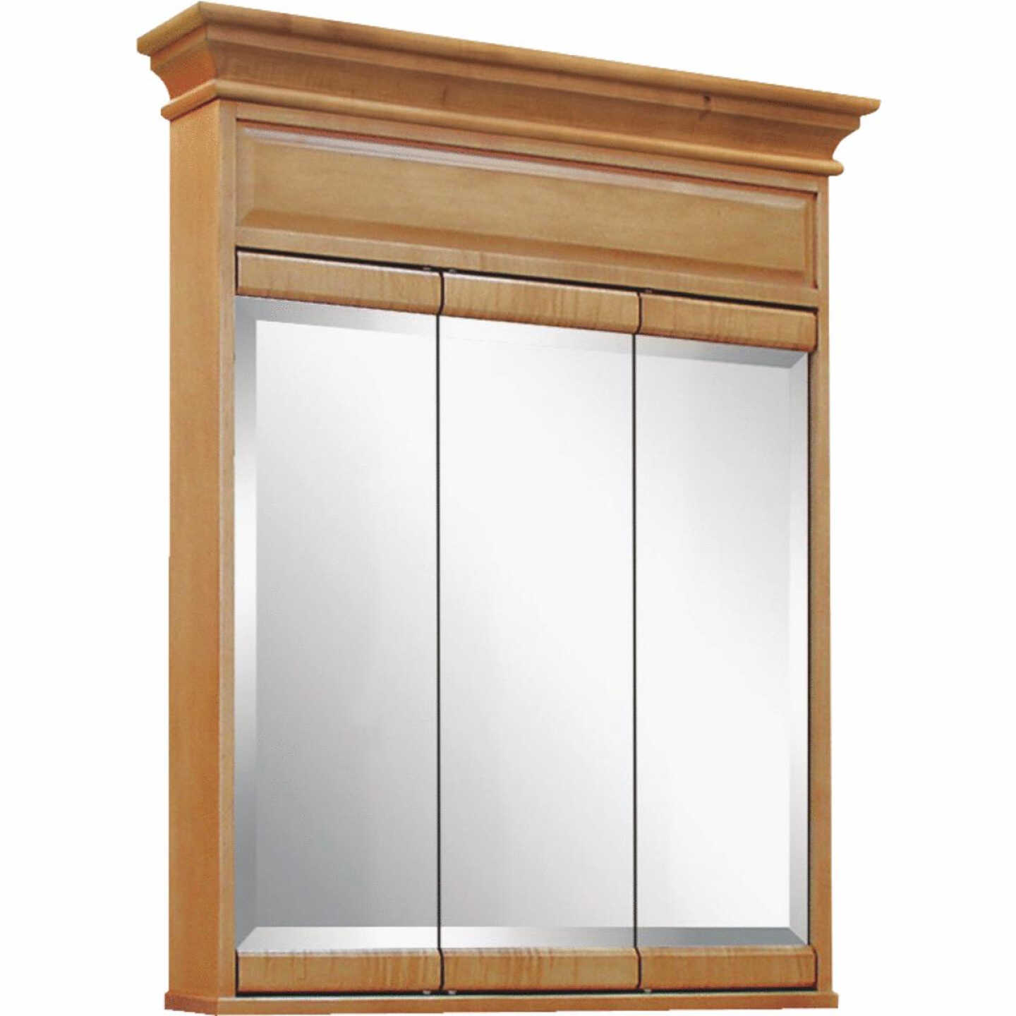 Sunny Wood Briarwood Maple 30 In. W x 38 In. H x 7-1/4 In. D Tri-View Surface Mount Medicine Cabinet Image 1