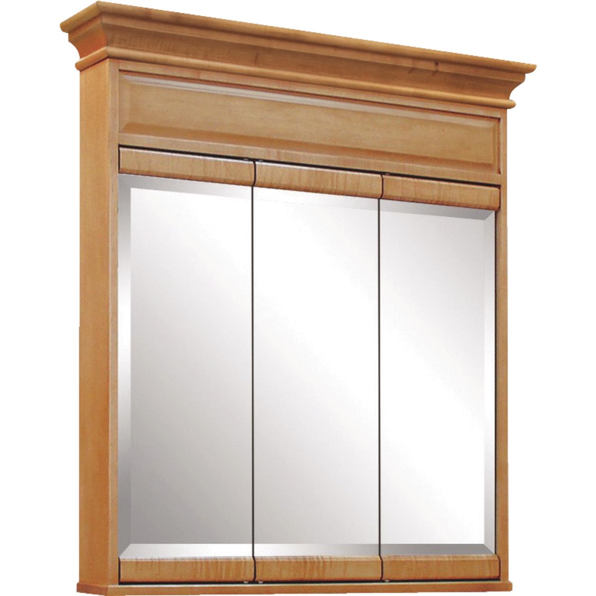 Sunny Wood Briarwood Maple 36 In. W x 38 In. H x 7-1/4 In. D Tri-View Surface Mount Medicine Cabinet