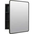Zenna Home Designer Series Black 24 In. W x 30 In. H x 5 In. D Single Mirror Surface/Recess Mount Rectangle Medicine Cabinet Image 5