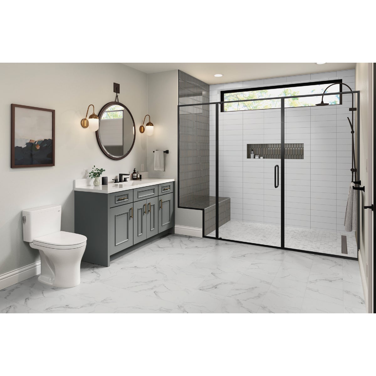 Emser Catch 4 In. x 16 In. Glossy Ice Ceramic Wall Tile (10.83 Sq. Ft./Case) Image 1